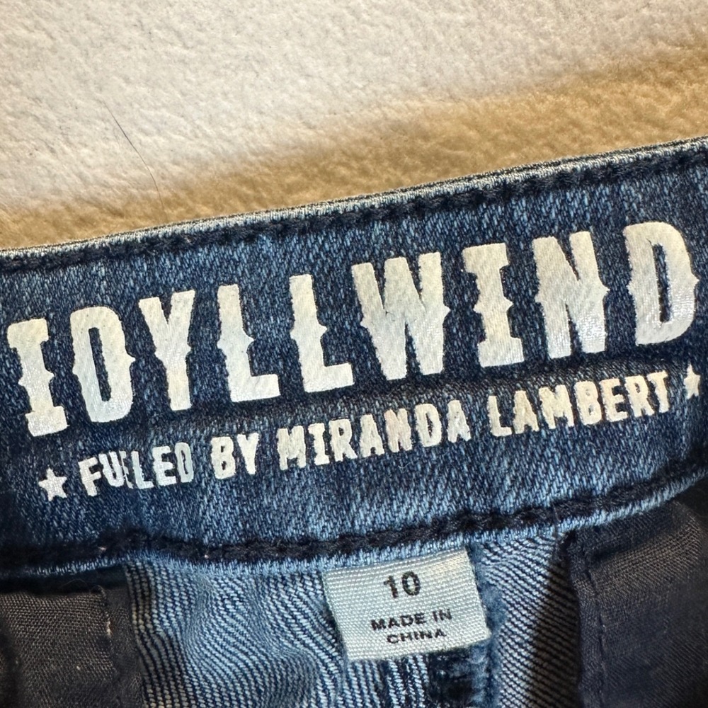 Idyllwind Miranda Lambert Blue Lace Up Front Flare Jeans Size 10/34 70s Western - Picture 10 of 10